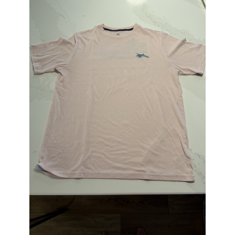Vineyard Vines Men's T-Shirt Beige X-Large Cotton Crewneck Graphic GUC
